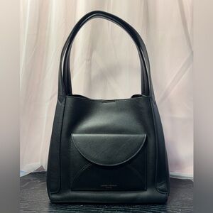 Black Leather Tote Bag